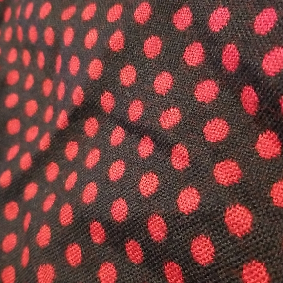Talbots red and navy polka dot wool skirt size 4 - Picture 6 of 7